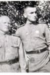 Пётр Симунин (справа) с боевыми товарищами, Польша, г. Тарнобжек, 1943 год
